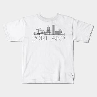 Portland Minimal Skyline Kids T-Shirt